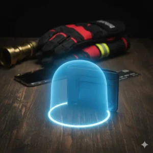 Feature image demonstrating the fire badge wallet’s integrated RFID-blocking technology for enhanced security.