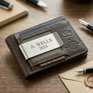 Travel-friendly holder money item equipped with advanced RFID protection features.