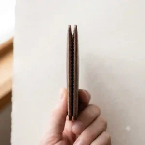 A slim and thin profile design of a minimalist made in usa wallet